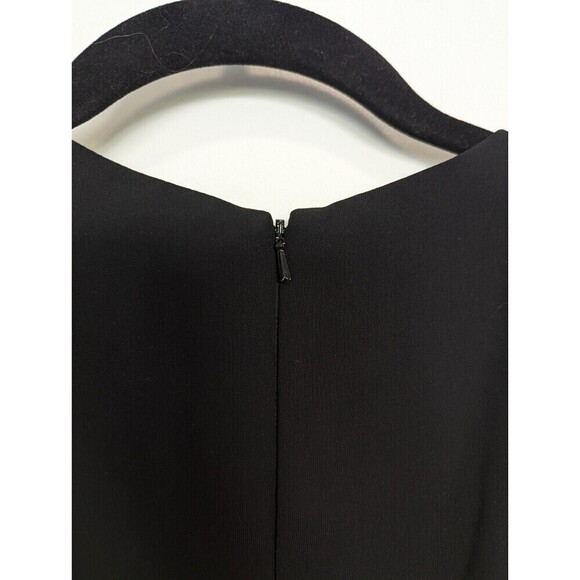 Carmen Marc Valvo Dress Womens 6 Black Silk Leather Lace Whimisgoth Fairy Mature - Picture 8 of 14